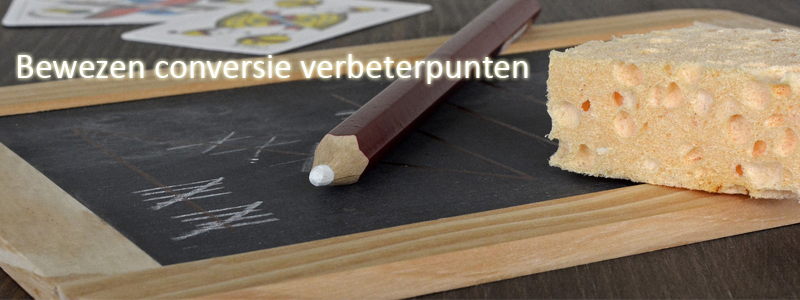 Bewezen conversie verbeterpunten